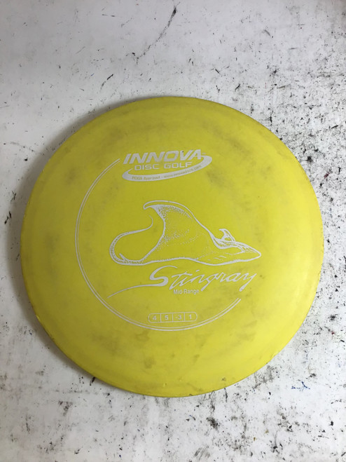 Vist Large View of Product Image Which is Used Innova DX STINGRAY Disc Golf Mid Range Yellow 177g