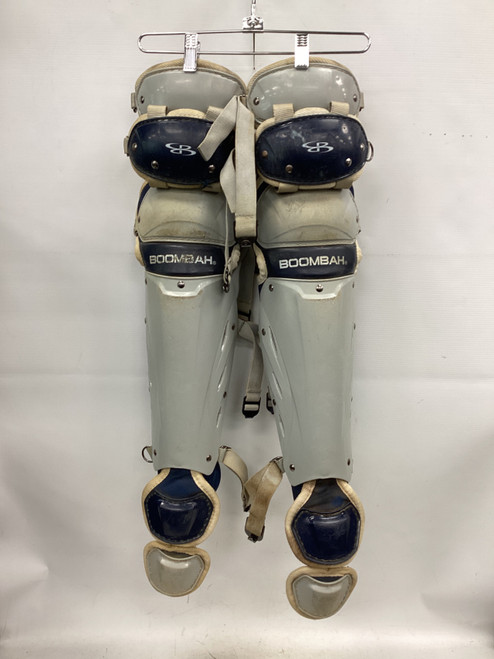 Vist Large View of Product Image Which is Used BoomBah ADULT LEG GUARDS Catchers Leg Guards Grey Adult