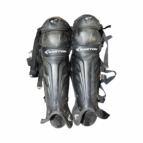 Vist Large View of Product Image Which is Used Easton M7 16IN Catchers Leg Guards Black Adult