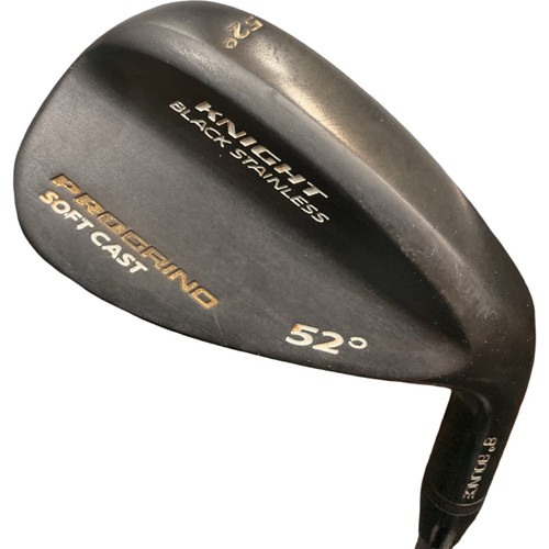 Vist Large View of Product Image Which is Used Knight BLK STAINLESS PROGRIND Golf Wedge Mens RH 52 Degree