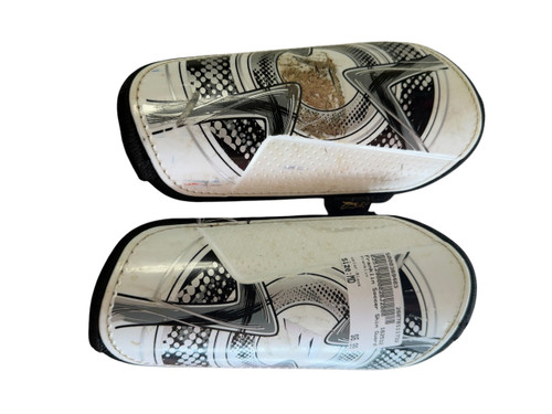 Vist Large View of Product Image Which is Used Franklin Soccer Shin Guards Junior Black MD