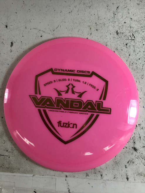 Vist Large View of Product Image Which is Used Dynamic Discs FUZION VANDAL Disc Golf Driver Pink 173g