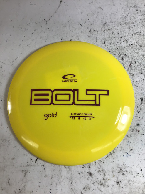 Vist Large View of Product Image Which is Used Latitude 64 GOLD BOLT Disc Golf Driver Yellow 175g