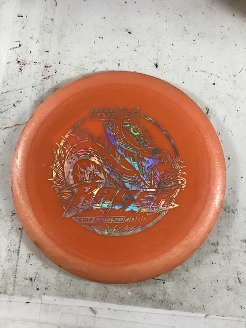 Vist Large View of Product Image Which is Used Innova STAR RACER Disc Golf Driver Orange 173g