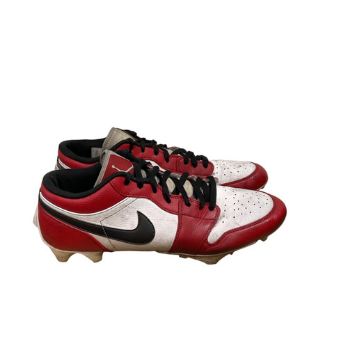 Vist Large View of Product Image Which is Used Nike Adult FB Cleats White/Black/Red Senior 13