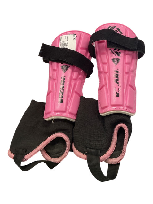 Vist Large View of Product Image Which is Used Vizari Soccer Shin Guards Junior Pink SM
