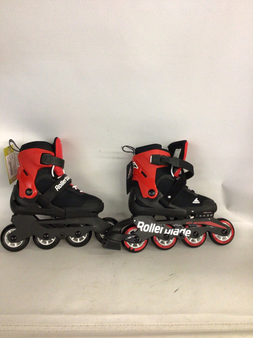 Vist Large View of Product Image Which is Used Rollerblade MICROBLADE Junior Aggressive Skates Black Junior 02.5