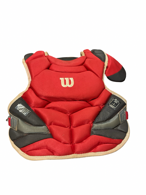Vist Large View of Product Image Which is Used Wilson CHEST PROTECTOR RED Catchers Chest Protector Red Junior