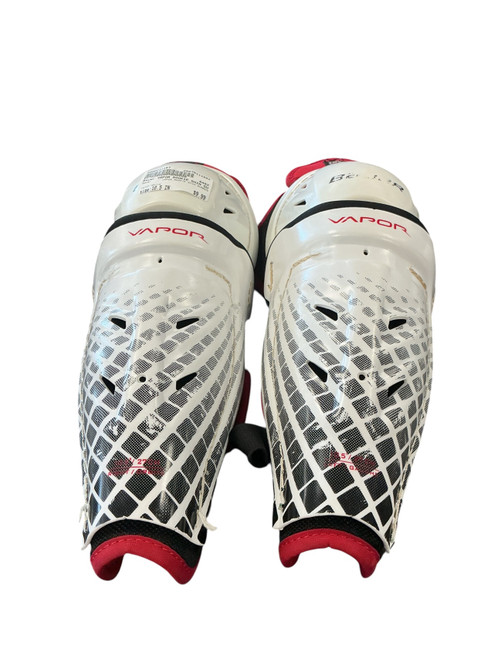 Vist Large View of Product Image Which is Used Bauer VAPOR ROOKIE SHIN GUARDS Senior Shin Guards White 10 1/2"