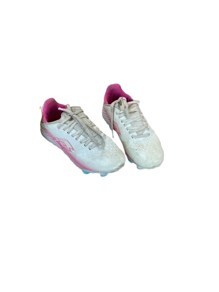 Vist Large View of Product Image Which is Used Umbro Soccer Cleats White Youth 13.0