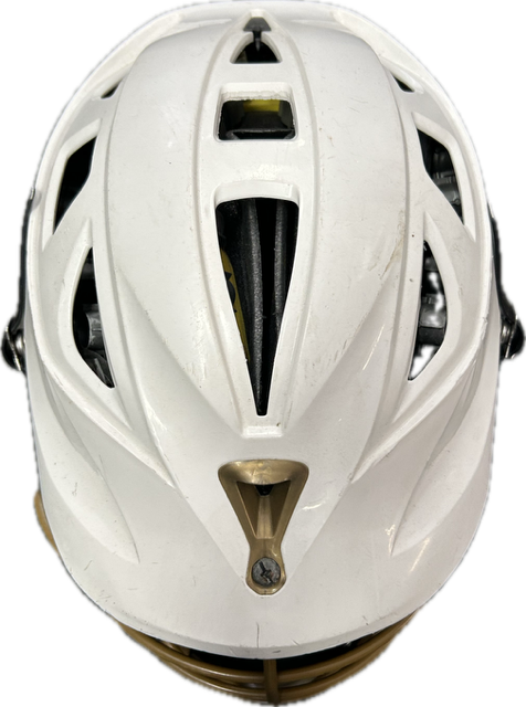 Vist Large View of Product Image Which is Used Cascade WHITE/GOLD Lacrosse Helmet White One Size