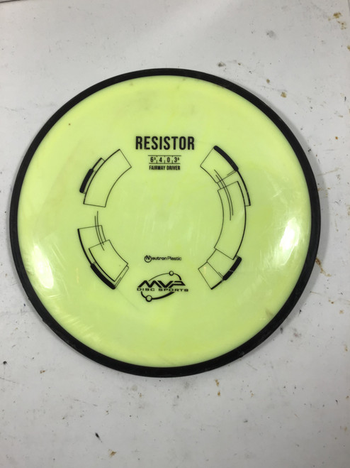 Vist Large View of Product Image Which is Used MVP NEUTRON RESISTOR Disc Golf Driver Yellow 168g