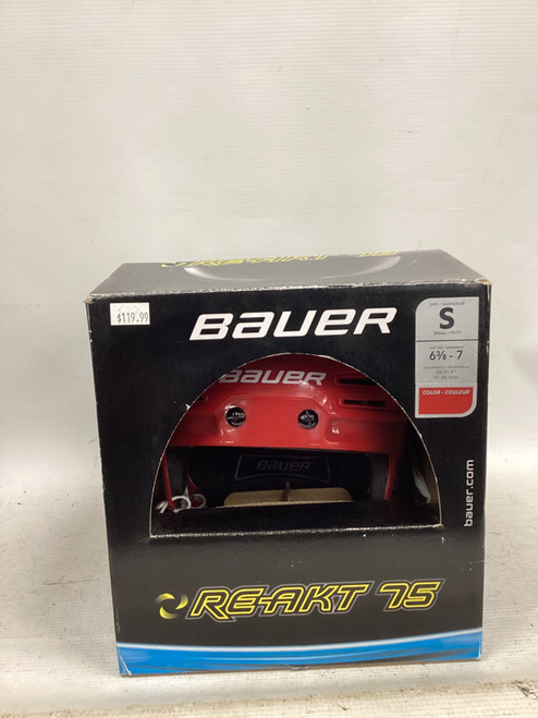 Vist Large View of Product Image Which is Used Bauer RE AKT 75 Hockey Helmet Only Red SM