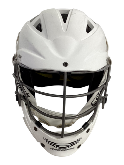 Vist Large View of Product Image Which is Used Cascade CS-R Lacrosse Helmet White 