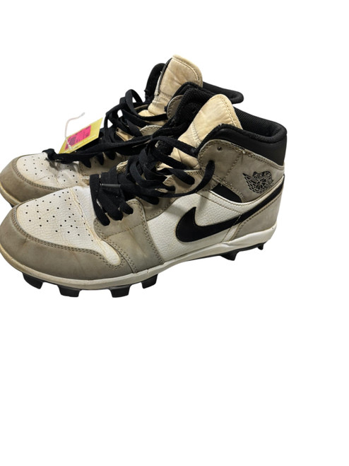 Vist Large View of Product Image Which is Used Jordan 1 BB/SB Cleats White And Black Senior 8