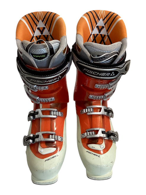 Vist Large View of Product Image Which is Used Fischer MX PRO 95 Mens Downhill Ski Boot Orange