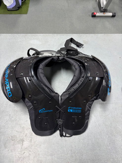 Vist Large View of Product Image Which is Used Champro SCORPION YOUTH FB Shoulder Pads None LG