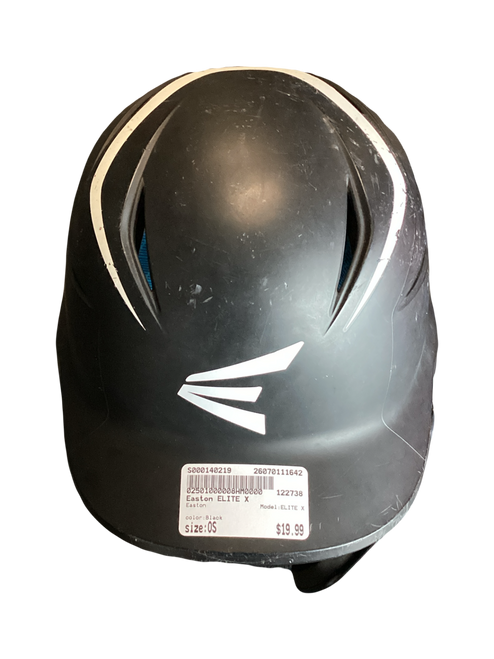 Vist Large View of Product Image Which is Used Easton ELITE X Batting Helmet No Mask Black One Size