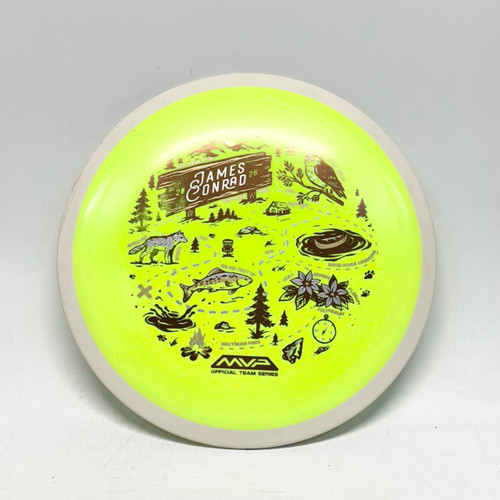 Vist Large View of Product Image Which is Used Axiom FISSON TRAIL Disc Golf Driver Neon Green 163g