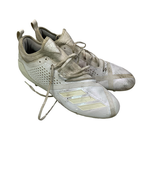 Vist Large View of Product Image Which is Used Adidas ADIZERO WHITE FOOTBALL CLEATS Adult FB Cleats White Senior 13