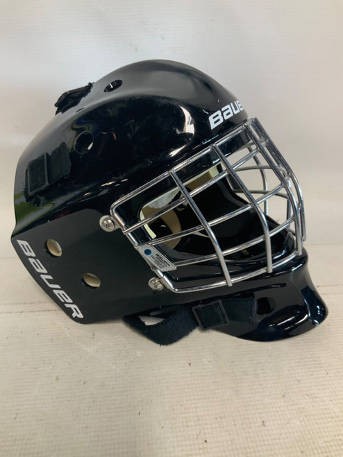 Vist Large View of Product Image Which is Used Bauer NME 3 EXPIRED Youth Goalie Helmet/Mask Black XS/S