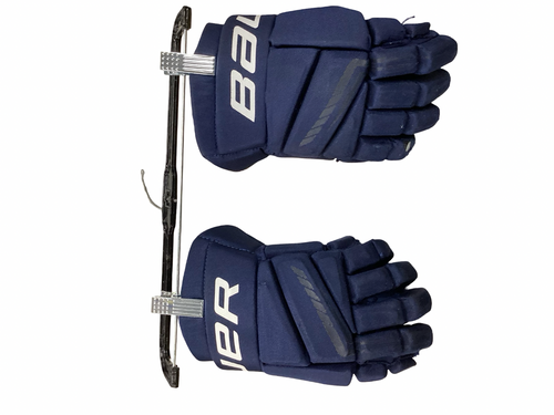 Vist Large View of Product Image Which is Used Bauer DANO Senior Gloves Navy Blue 12"