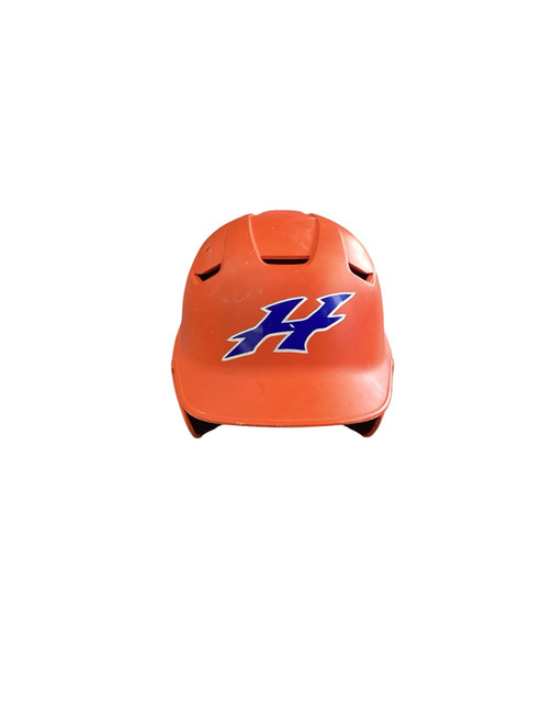 Vist Large View of Product Image Which is Used Easton Z5 HELMET GRIP Batting Helmet No Mask Orange MD