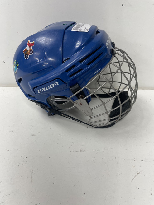 Vist Large View of Product Image Which is Used Bauer 7500 Helmet Cage Combo Royal Blue SM