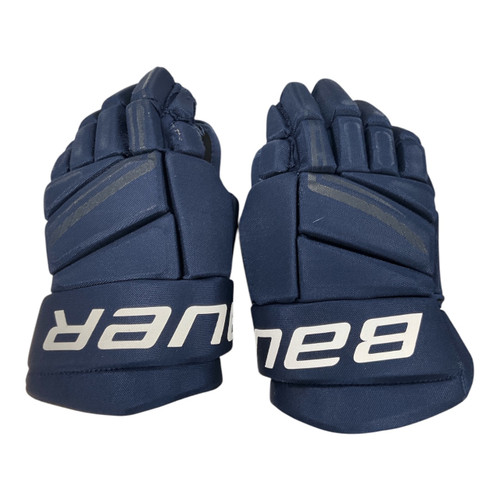 Vist Large View of Product Image Which is Used Bauer X Senior Gloves Navy Blue 13"