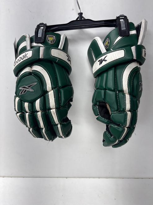 Vist Large View of Product Image Which is Used Reebok 7K Lacrosse Gloves Mens Green MD