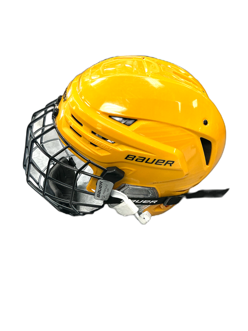 Vist Large View of Product Image Which is Used Bauer RE AKT 85 COMBO Helmet Cage Combo Yellow MD