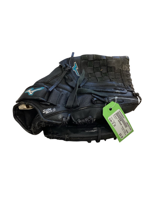 Vist Large View of Product Image Which is Used Mizuno SUPREME BB/SB Glove RH Throw Black 12"