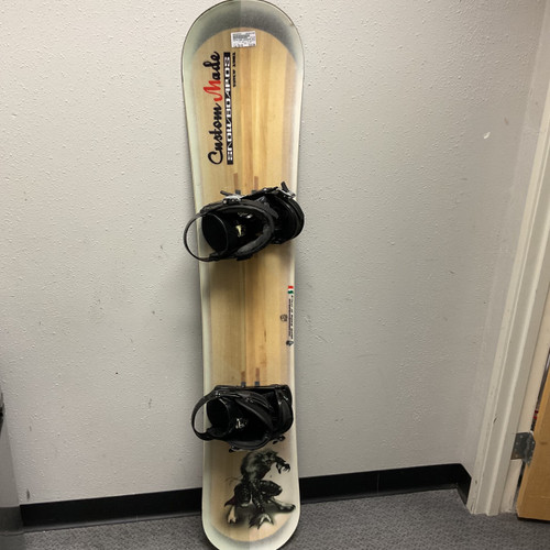 Vist Large View of Product Image Which is Used CUSTOM MADE SNOWBOARD Mens Board/Bindings Tan 153 cm