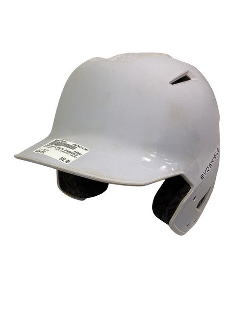 Vist Large View of Product Image Which is Used Evoshield WHITE EVOSHIELD HELMET Batting Helmet No Mask White M/L
