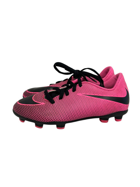 Vist Large View of Product Image Which is Used Nike Bravata Jr 1 Soccer Cleats Black And Pink 