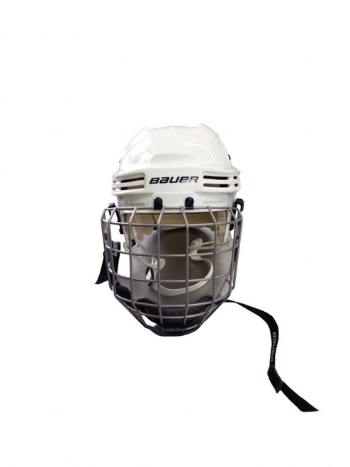 Vist Large View of Product Image Which is Used Bauer PROFILE Helmet Cage Combo White LG