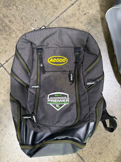 Vist Large View of Product Image Which is Used Wilson A2000 BACKPACK BB/SB Player Backpack Black