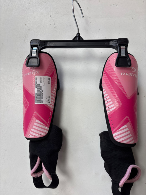 Vist Large View of Product Image Which is Used MATRIX Soccer Shin Guards Adult Pink XS