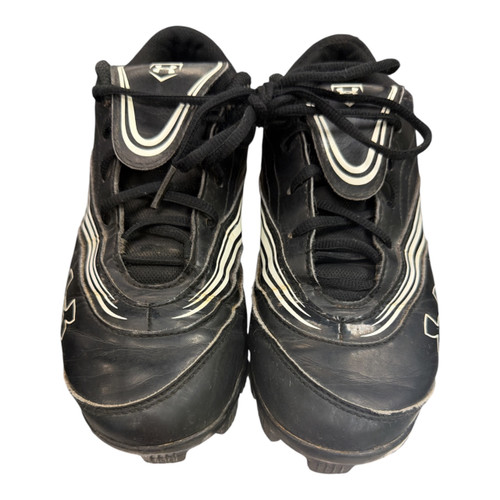 Vist Large View of Product Image Which is Used Under Armour 1226309-011 BLK/WHT CLEATS BB/SB Cleats Black And White Senior 7