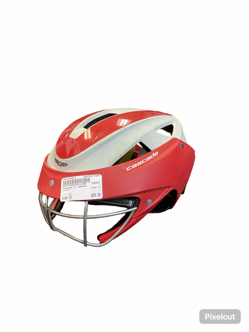 Vist Large View of Product Image Which is Used Cascade LX Lacrosse Helmet Red One Size