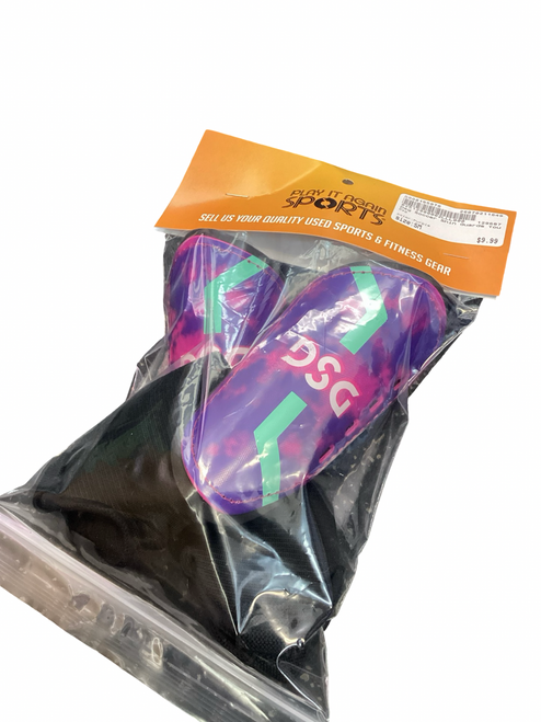 Vist Large View of Product Image Which is Used Dsg Soccer Shin Guards Youth Purple SM