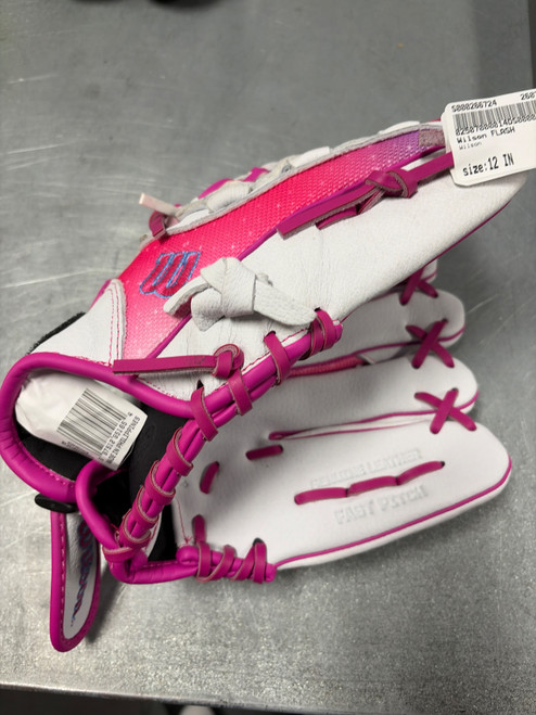 Vist Large View of Product Image Which is Used Wilson FLASH BB/SB Glove RH Throw None 12"