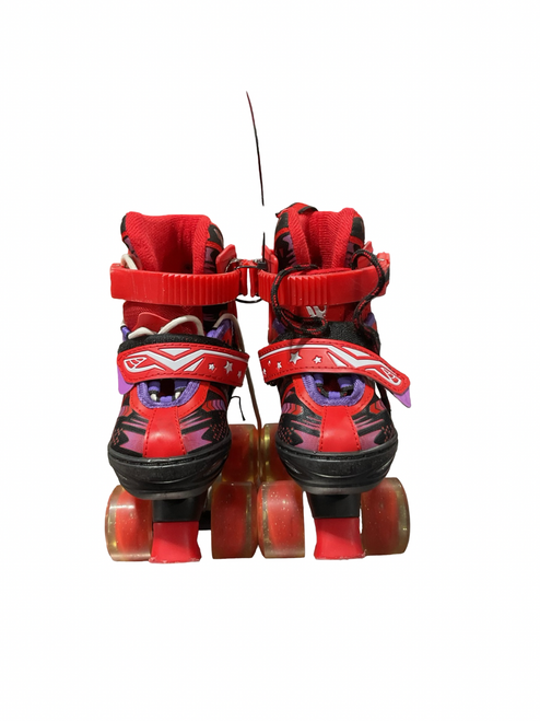 Vist Large View of Product Image Which is Used WHEEL KIDS ADJ Y8-12 Child Roller Quad Skates Red Adjustable