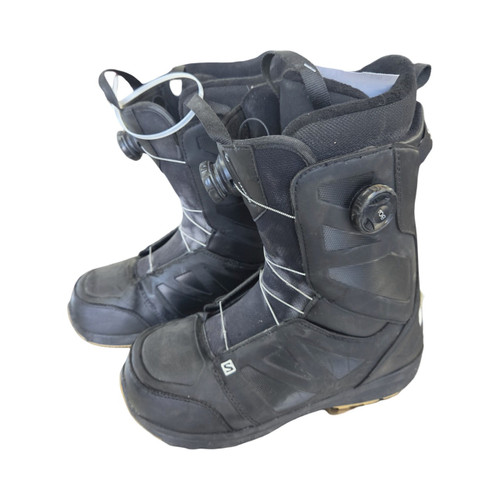 Vist Large View of Product Image Which is Used Salomon LAUNCH BOA BOOTS Mens Snowboard Boots Black Senior 9.5