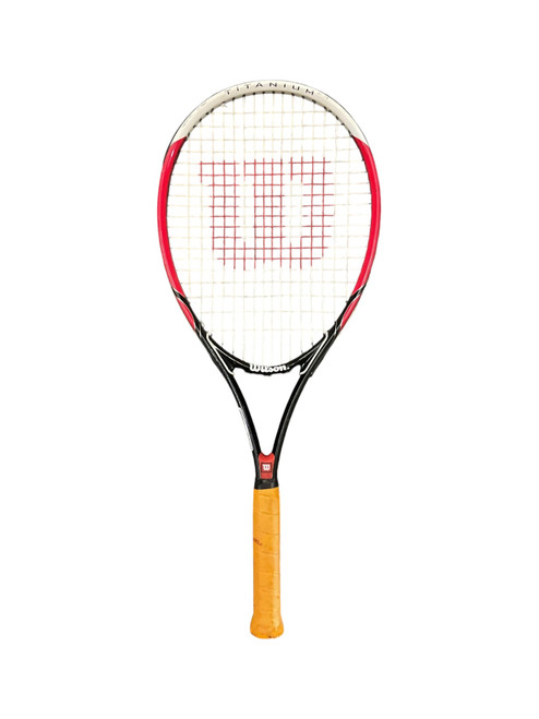 Vist Large View of Product Image Which is Used Wilson TITANIUM Adult Tennis Racquet Black Unknown