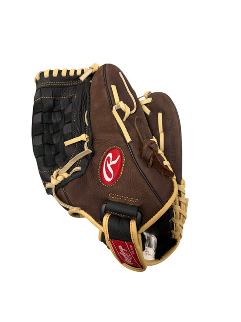 Vist Large View of Product Image Which is Used Rawlings THE MARK OF A PRO BB/SB Glove RH Throw None 12 1/2"