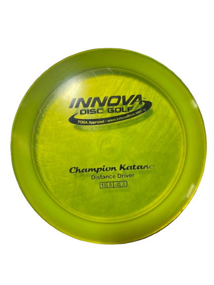 Vist Large View of Product Image Which is Used Innova CHAMPION KATANA Disc Golf Driver Yellow