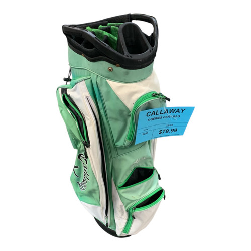 Vist Large View of Product Image Which is Used Callaway X-SERIES CART BAG Mens Cart Bag Lime Green