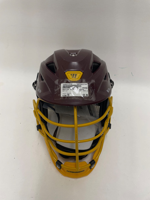 Vist Large View of Product Image Which is Used Warrior BURN JR Lacrosse Helmet Maroon MD