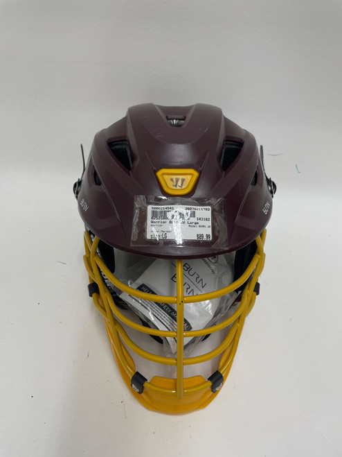 Vist Large View of Product Image Which is Used Warrior BURN JR Lacrosse Helmet Maroon LG